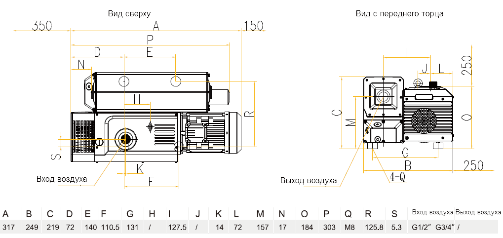 Габаритный чертеж Value VSV-020