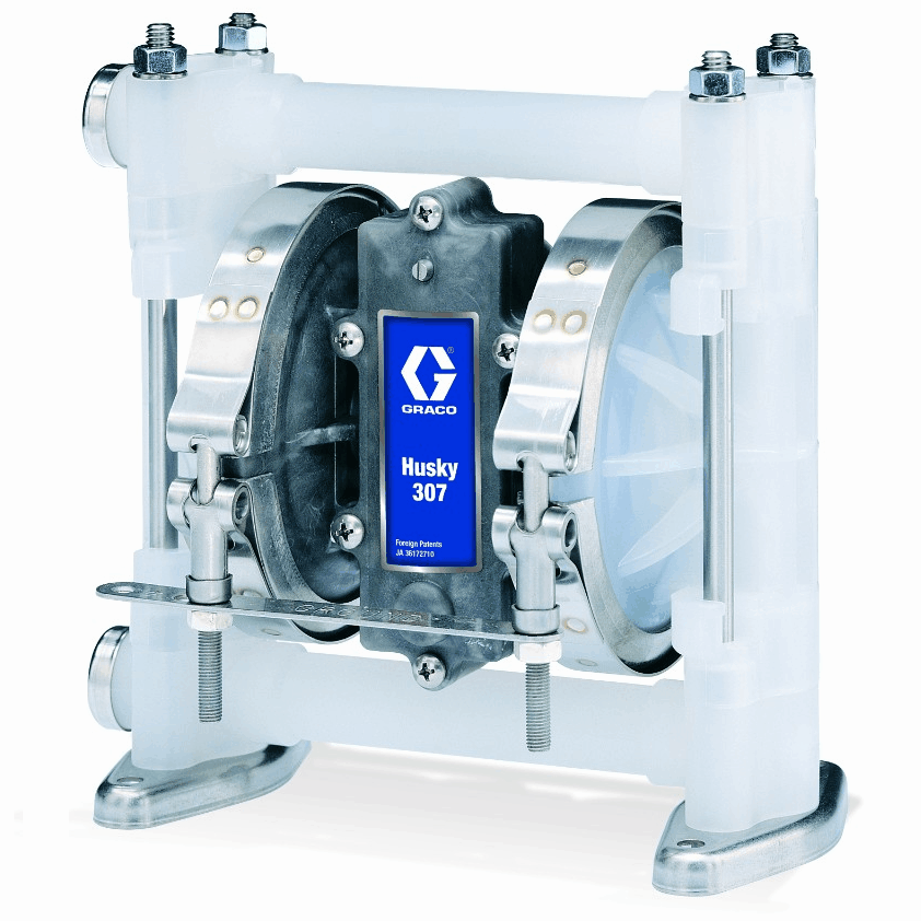 Мембранный пневматический насос Graco HUSKY 307-PP-PP-PTFE-PTFE